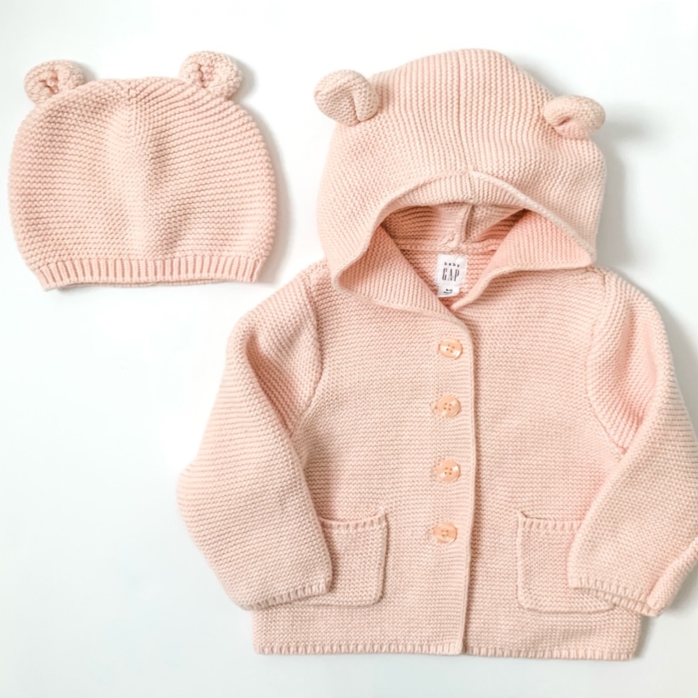 Baby Gap bear sweater coat and hat